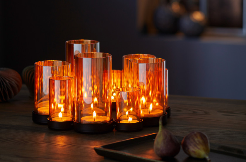 Philippi Windlicht Kerzenhalter Bello Horizonte mit getönten Glasröhren