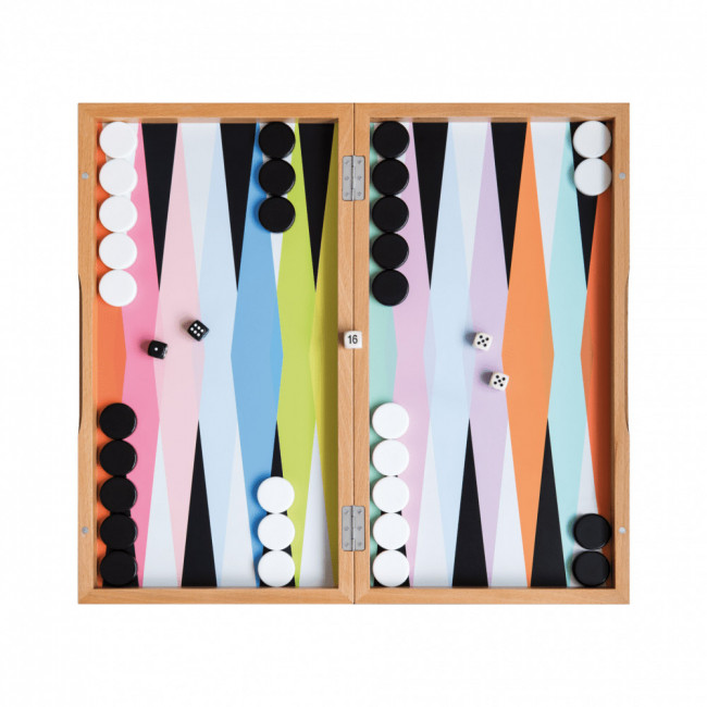 Backgammon Spiel von Remember in fröhlichen Farben