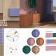 Moodboard mit erdigen RAL-Farben und frischen Akzenten aus der Trendpalette 2025