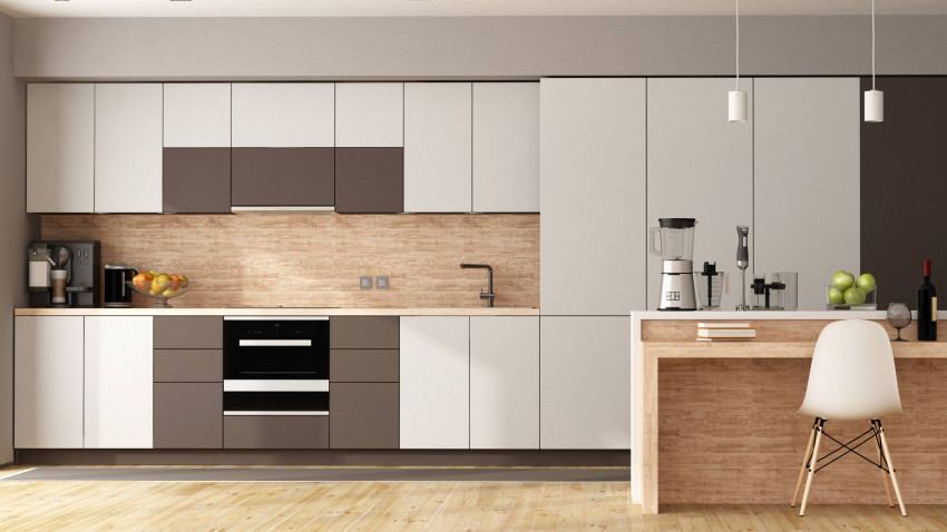 Moderne Küche mit smart-home fähigen Geräten