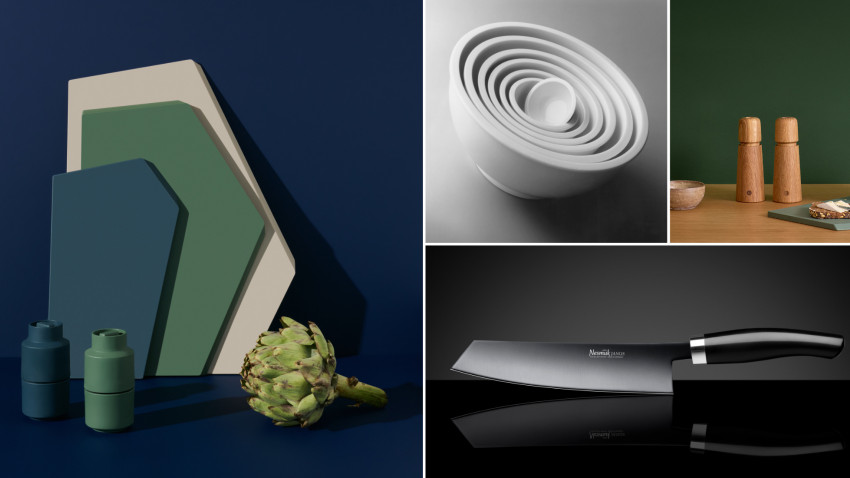 Hochwertige Küchen-Accessoires aus dem design-depot Shop: Bretter, Schalen, Salz- und Pfeffermühlen und Kochmesser