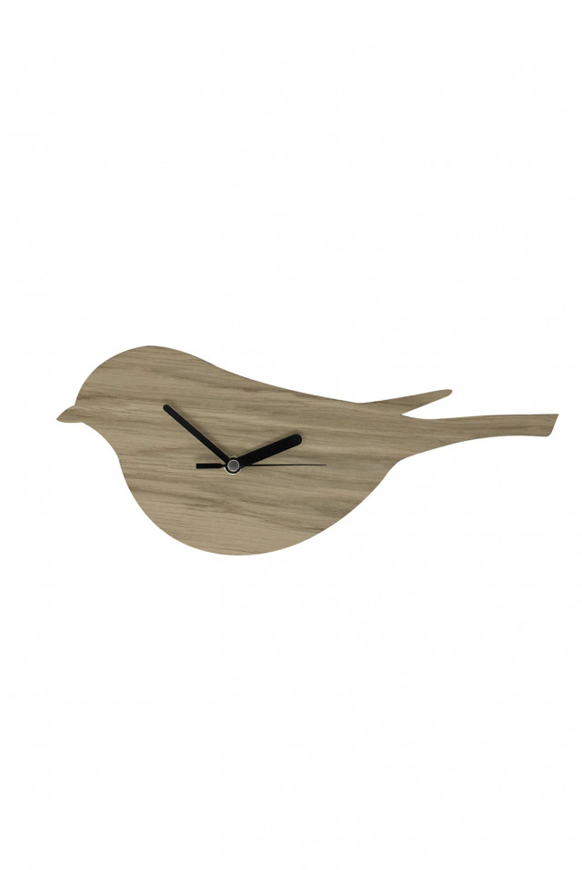 Wanduhr aus Holz in Vogelform von Raumgestalt