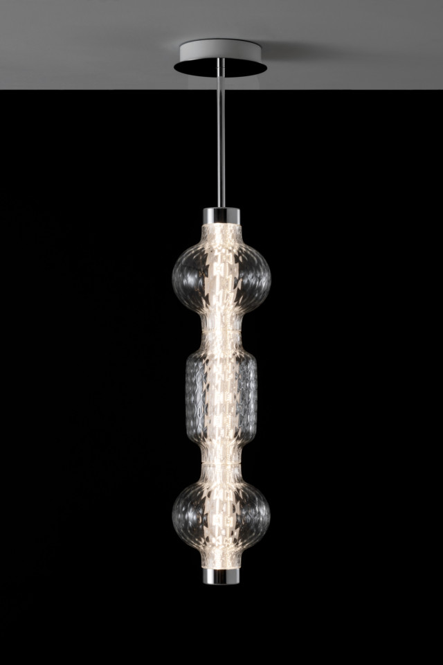 Artemide Pendelleuchte Alambicco Vertical aus Glas