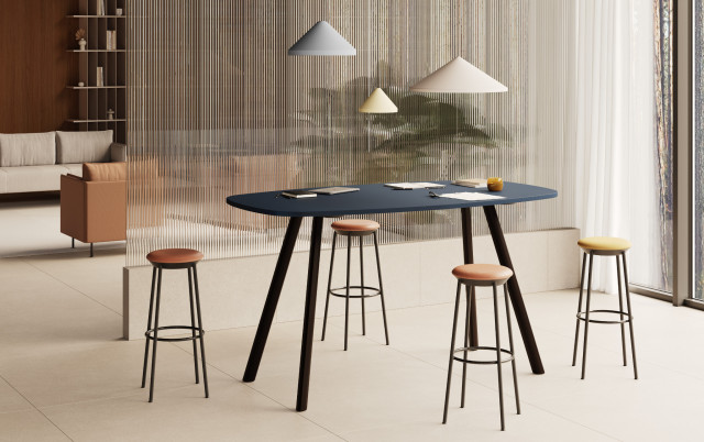 Kusch + Co. Creva Table als Stehtisch mit Barhockern, Design KaschKasch