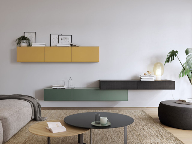 wandhängende Lauki Sideboards von Treku im Wohnzimmer