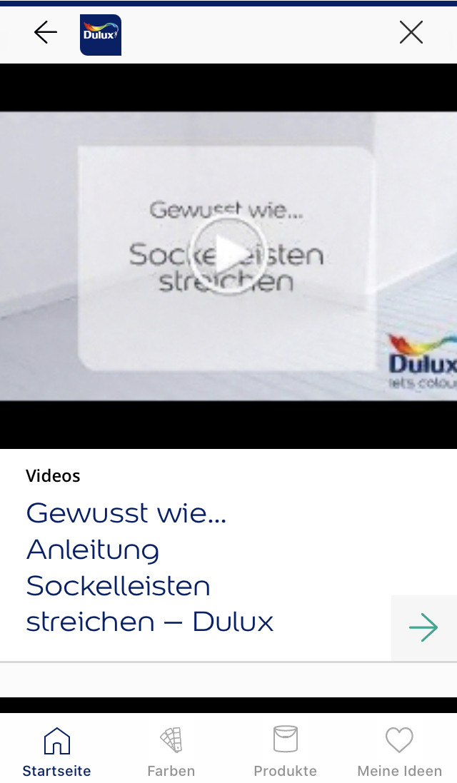 Dulux Visualizer App mit Anleitungs Videos