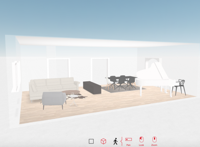 Planungsansicht mit der Roomle Visualizer App