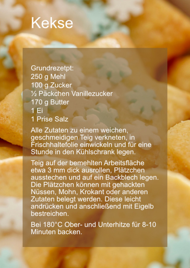 Rezept Kekse zu Weihnachten