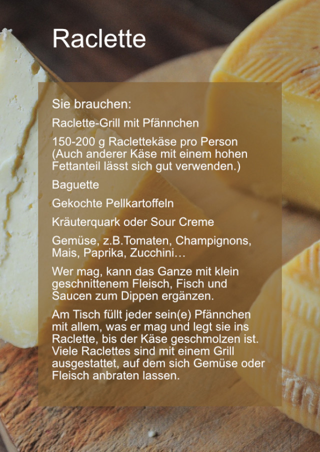 Rezept Raclette zu Weihnachten