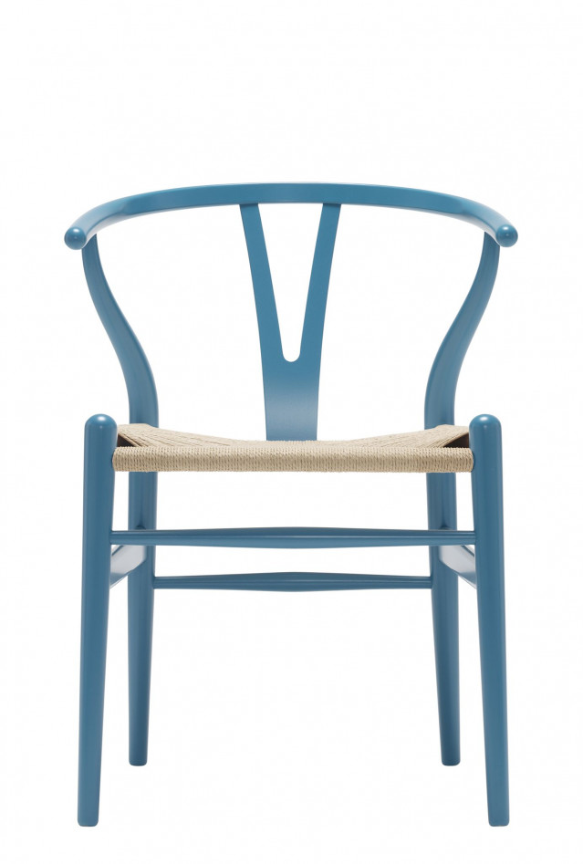 CH24 Wishbone Chair blau
