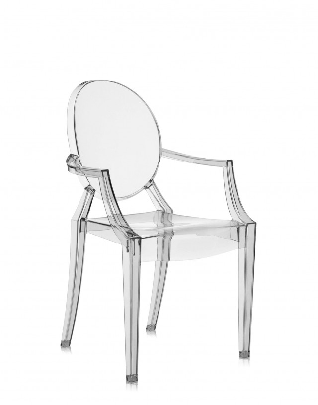 Stuhl Louis Ghost von Kartell aus transparentem Polycarbonat